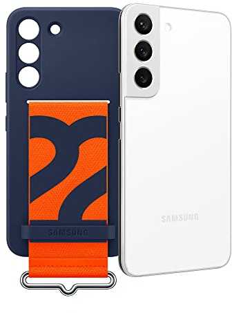Dėklas GS901TNE silikoninis dangtelis su dirželiu, skirtas Samsung Galaxy S22, Navy (Mėlyna)