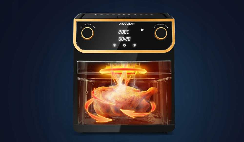 Gruzdintuvė Aigostar „FryKotnik 1700“ iš 8 l elektroninės, dvi ratų juostos su peržiūros langu