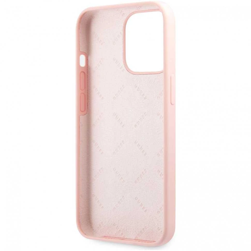 Dėklas Guess GUHCP13XLS4GWPI, skirtas iPhone 13 Pro Max, rožinis