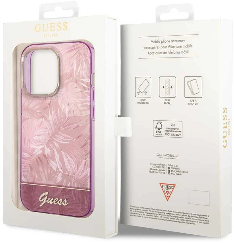 Dėklas Guess PC / TPU Jungle iPhone 14 Pro