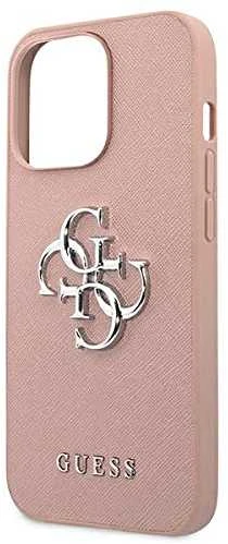 Dėklas Guess PU Saffiano Big 4G Metal Logo Case skirtas iPhone 13 Pro, rožinis