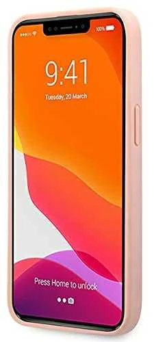 Dėklas Guess PU Saffiano Big 4G Metal Logo Case skirtas iPhone 13 Pro, rožinis