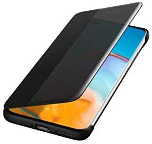 Dėklas Smart View Flip dangtelis, skirtas Huawei P40 Pro (Juodas)