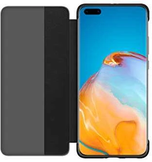 Dėklas Smart View Flip dangtelis, skirtas Huawei P40 Pro (Juodas)