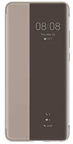 Dėklas Smart View Flip dangtelis, skirtas Huawei P40 Pro (Khaki)
