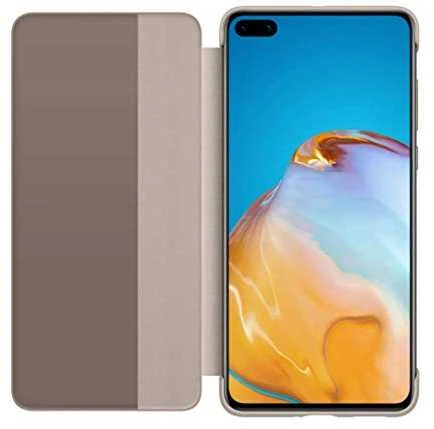 Dėklas Smart View Flip dangtelis, skirtas Huawei P40 Pro (Khaki)