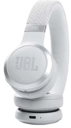 Belaidės Ausinės su aktyviu triukšmo slopinimu JBL Live 460NC, Balta