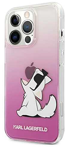Dėklas Karl Lagerfeld PC/TPU Choupette Eat Case, skirtas iPhone 13 Pro Max, rožinis