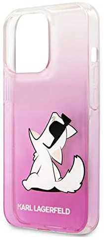 Dėklas Karl Lagerfeld PC/TPU Choupette Eat Case, skirtas iPhone 13 Pro Max, rožinis