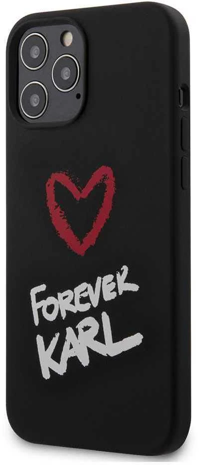 KLHCP12LSILKRBK Karl Lagerfeld Forever Silicone dėklas iPhone 12 Pro Max 6.7