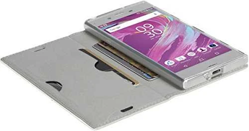 Dėklas Krusell Malmo 4 Card FolioCase skirtas Sony Xperia XA1, balta