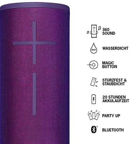 Bluetooth kolonėlė Logitech Ultimate Ears Megaboom 3, Violetinė