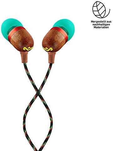 Ausinės Marley | Earbuds | Smile Jamaica | su laidu | į ausis įkišamos | Mikrofonas | Rasta