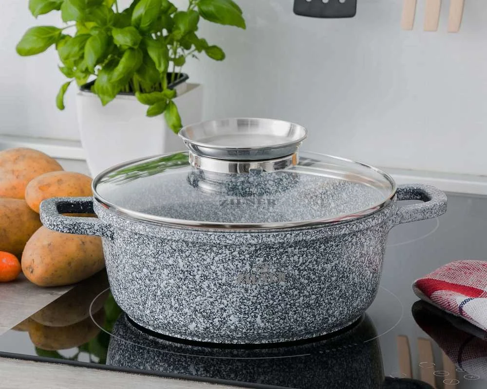 Zilner Marmurinis puodas su dangčiu 6,8l / 28cm
