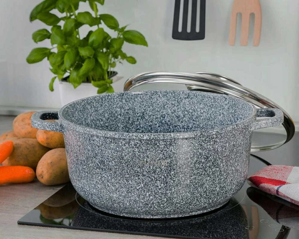 Zilner Marmurinis puodas su dangčiu 6,8l / 28cm