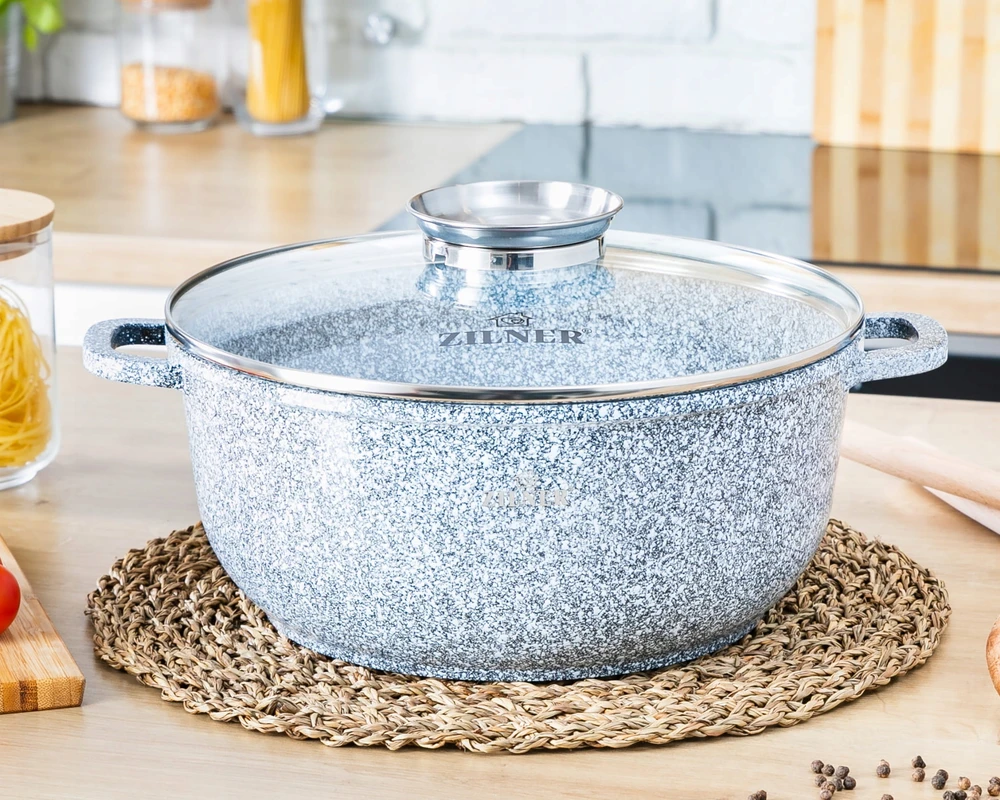 Zilner Marmurinis puodas su dangčiu 6,8l / 28cm