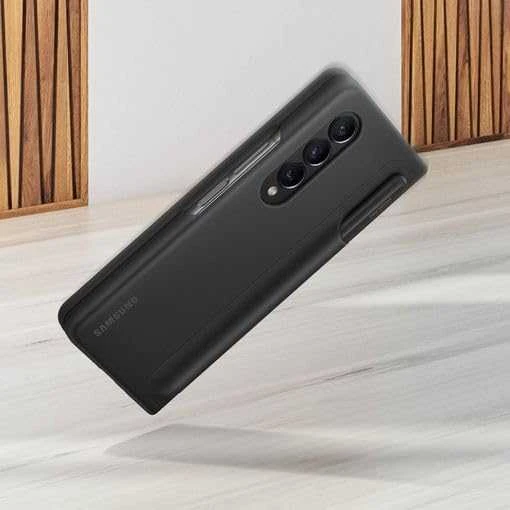 Dėklas Samsung Galaxy Fold4 stovimas dangtelis su S Pen 25W TA Juodas