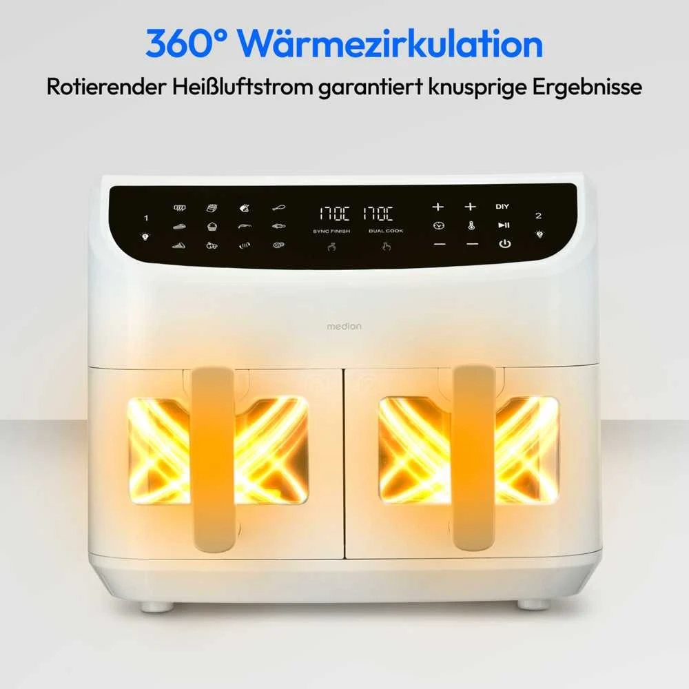 Oro gruzdintuvė Medion LIFE P20 Balta Juoda 2600 W 8,7 l
