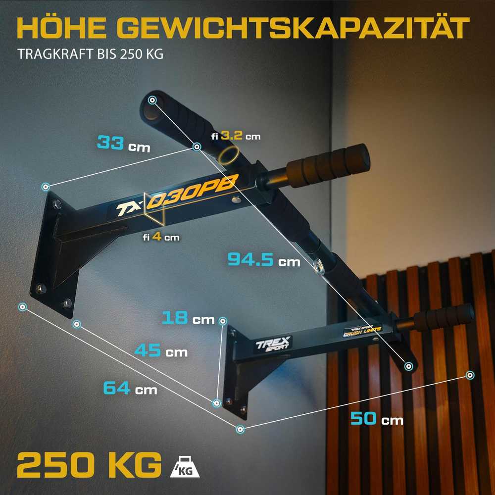 Prisitraukimo strypas Trex Sport, 94.5x50, juodas