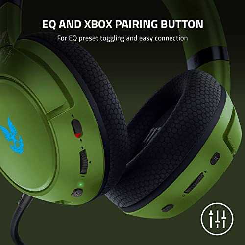 Belaidės Žaidimų Ausinės Razer Kaira Pro Halo Infinite Edition skirtos Xbox Series X ir mobiliems Xbox žaidimams