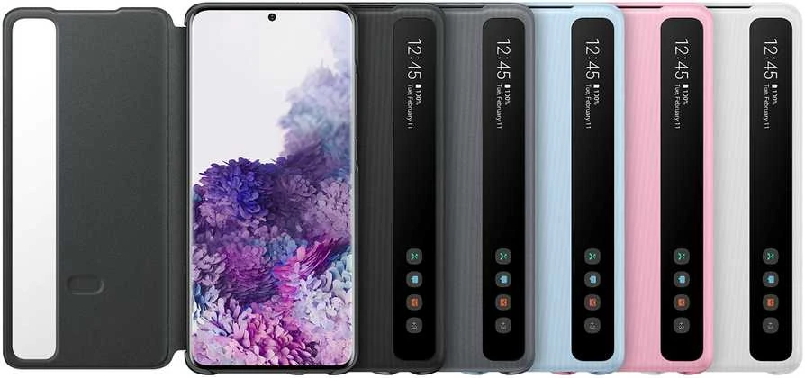 Dėklas ZG985CWE Aiškaus vaizdo dangtelis, skirtas Samsung Galaxy S20 Plus (Baltas)