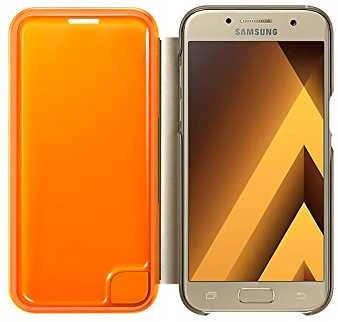 Dėklas Atverčiamas dangtelis Neoninis, skirtas Samsung Galaxy A3 A320 (auksinis)