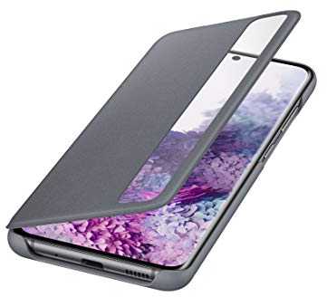 Samsung Galaxy S20 Clear View Atverčiamas Dėklas Pilkas