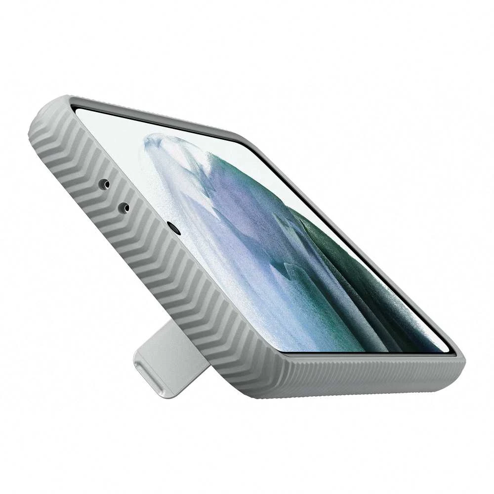 Dėklas RG991CJE apsauginis stovimas dangtelis, skirtas Samsung Galaxy S21 šviesiai pilkas (šviesiai pilkas)