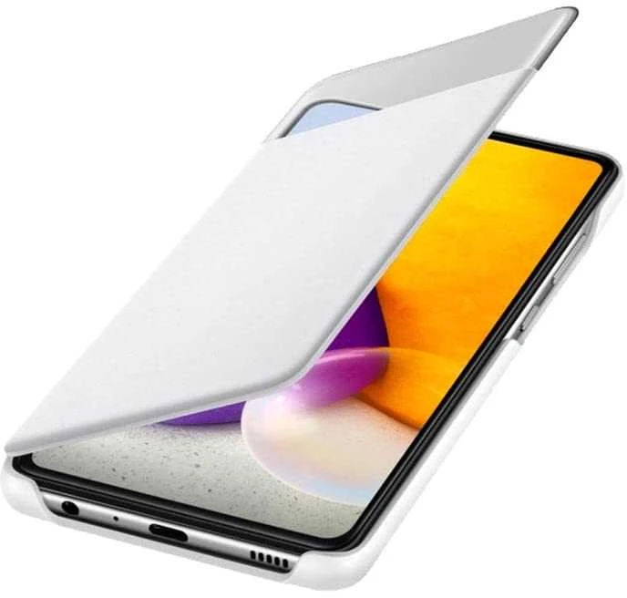 Dėklas SAMSUNG SMART S VIEW PINIGINĖS DALYS Baltas A72