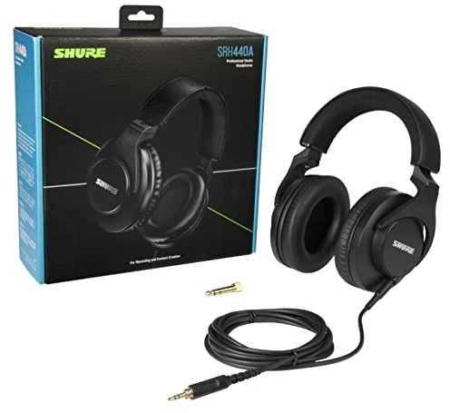 Shure SRH440A-EFS ausinės, juodos spalvos