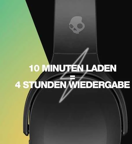 Skullcandy Crusher Evo „Sensory Bass“ ausinės su asmeniniu garsu, Juodos spalvos