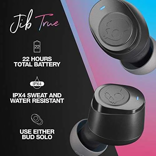 Ausinės Skullcandy | Jib | True Belaidės Earbuds | Belaidės | į ausis įkišamos | Mikrofonas | Noise canceling | Belaidės | True Juodas