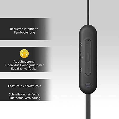 Belaidės į ausį įdedamos ausinės Sony WI-C100, Juodos