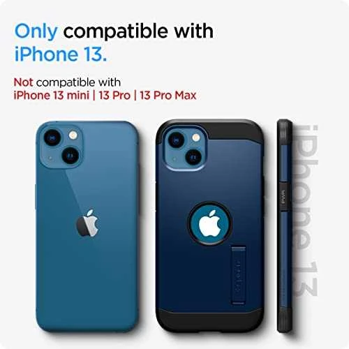 Dėklas Spigen Tough Armor, skirtas iPhone 13, mėlynas