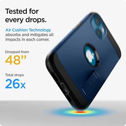 Dėklas Spigen Tough Armor, skirtas iPhone 13, mėlynas