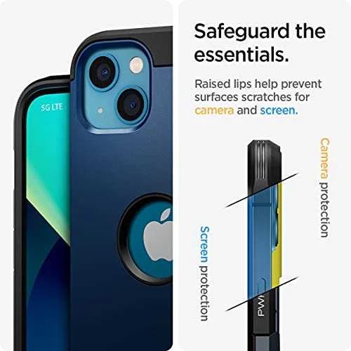 Dėklas Spigen Tough Armor, skirtas iPhone 13, mėlynas