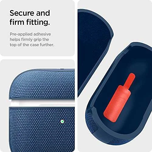 Tamsiai mėlynos spalvos „Spigen Urban Fit“ apsauginis dėklas, skirtas Apple AirPods 3
