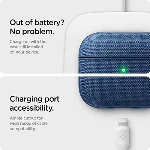 Tamsiai mėlynos spalvos „Spigen Urban Fit“ apsauginis dėklas, skirtas Apple AirPods 3