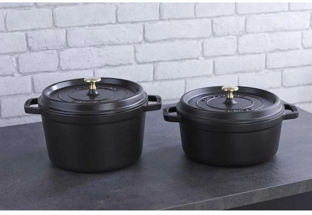 Zwilling STAUB Apvalus aukštas ketaus puodas LA COCOTTE 4,8 l, juodas