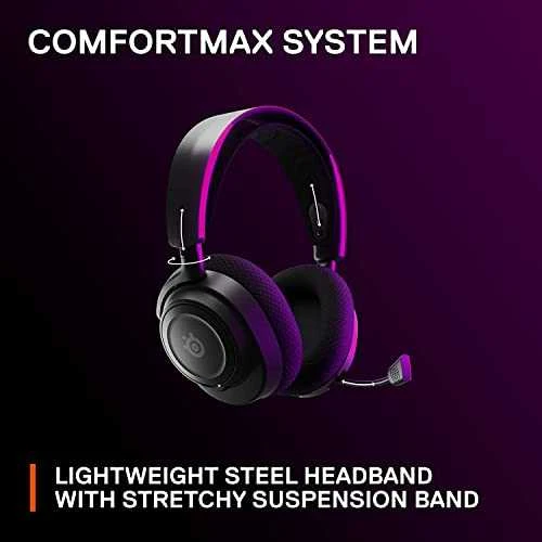 Belaidės žaidimų ausinės SteelSeries Arctis Nova 7, Juodos spalvos