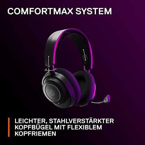 Belaidės žaidimų ausinės SteelSeries Arctis Nova 7, Juodos spalvos