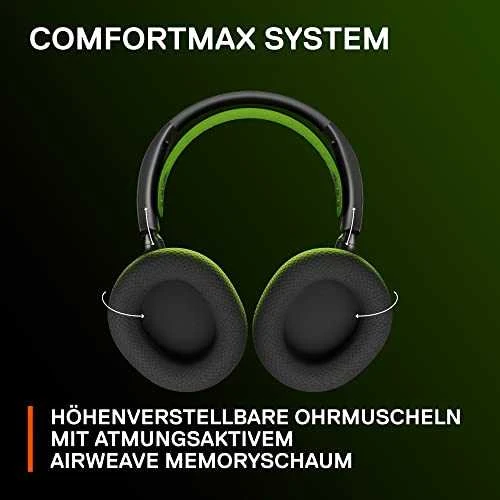 Belaidės ausinės su mikrofonu SteelSeries Arctis Nova 7X Over-Ear, Juodos/Žalios spalvos