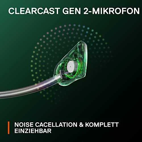 Belaidės ausinės su mikrofonu SteelSeries Arctis Nova 7X Over-Ear, Juodos/Žalios spalvos