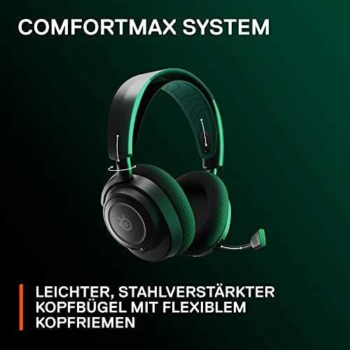 Belaidės ausinės su mikrofonu SteelSeries Arctis Nova 7X Over-Ear, Juodos/Žalios spalvos