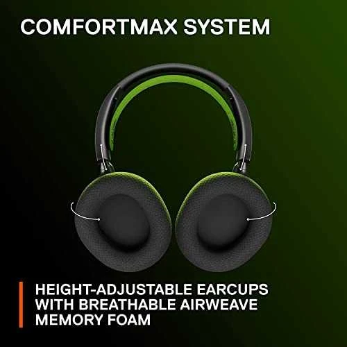Belaidės ausinės su mikrofonu SteelSeries Arctis Nova 7X Over-Ear, Juodos/Žalios spalvos