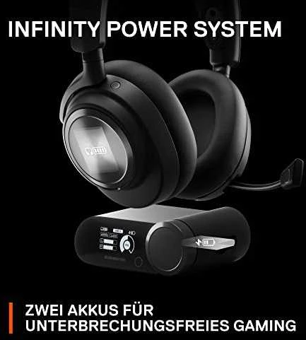 Belaidės ausinės žaidimams SteelSeries Arctis Nova Pro, Skirta PC ir PlayStation, Juodos spalvos
