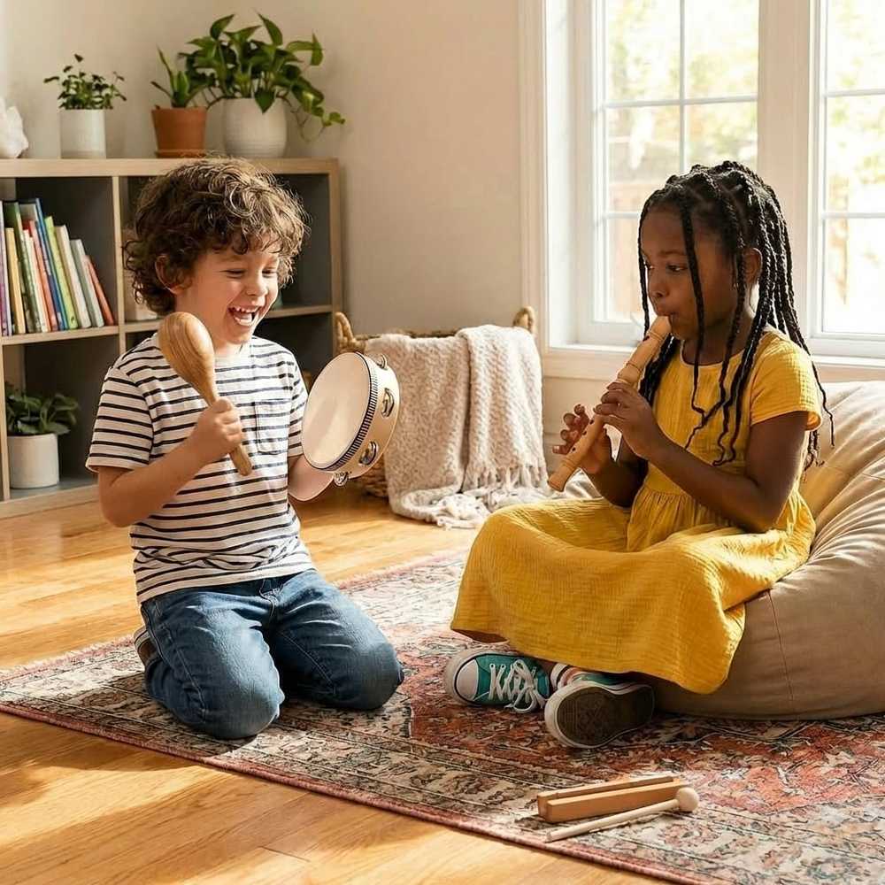 Stoie's muzikos instrumentai vaikams nuo 3 metų, mediniai montessori instrumentai, muzikos instrumentai vaikams, kūdikių toniniai medžiai, vaikiški instrumentai, būgnų muzikos žaislas