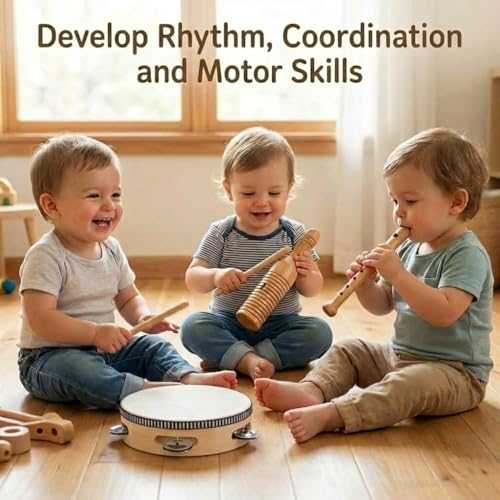 Stoie's muzikos instrumentai vaikams nuo 3 metų, mediniai montessori instrumentai, muzikos instrumentai vaikams, kūdikių toniniai medžiai, vaikiški instrumentai, būgnų muzikos žaislas