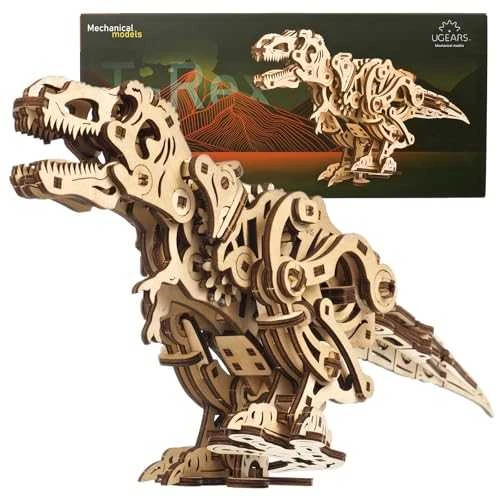 Tyrannosaurus Rex - mechaninis surinkimo modelis - fanera - 249 elementai - Ugearsmodels