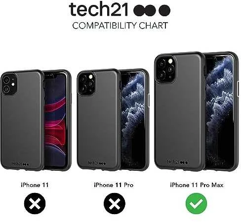 Dėklas „Tech 21 TASSO Studio Colour T21-7290“ galinis dangtelis, „Apple“, „iPhone 11 Pro Max“, augalinės kilmės medžiagos, juodas